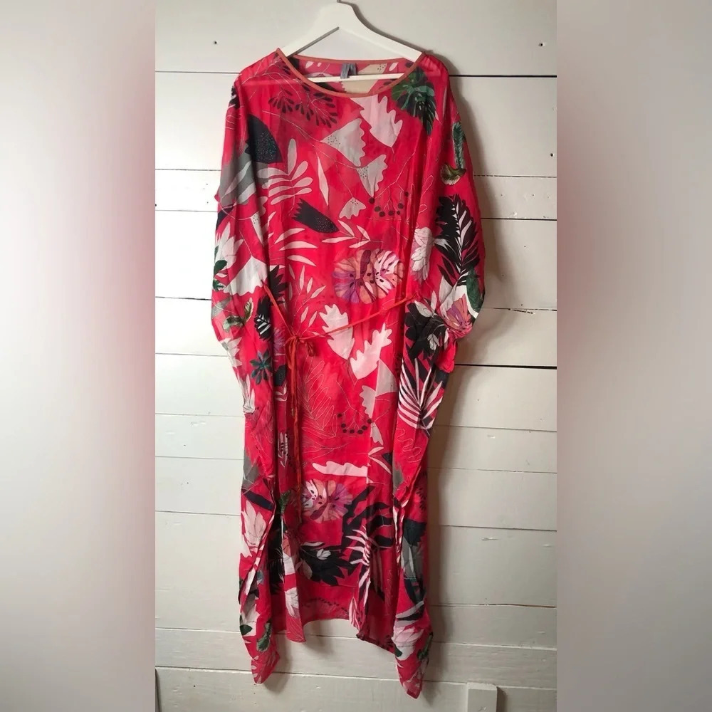 NWOT  Blank London Anthropologie Tropical Caftan One Size